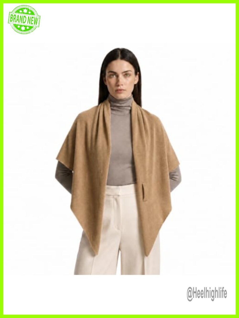 100% Cashmere Triangle Shawl Wrap Scarf for Women